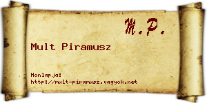 Mult Piramusz névjegykártya